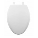 BEMIS 187SLOW000 Toilet Seat, Whisper Close, Elongated, White Plastic