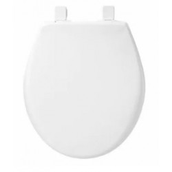 BEMIS Mfg. Co. 87SLOW000 Toilet Seat, Whisper Close, Round, White Plastic