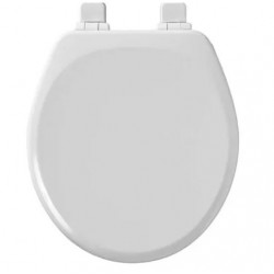 BEMIS 43SLOW 000 Toilet Seat, Round, Slow-Closing, White