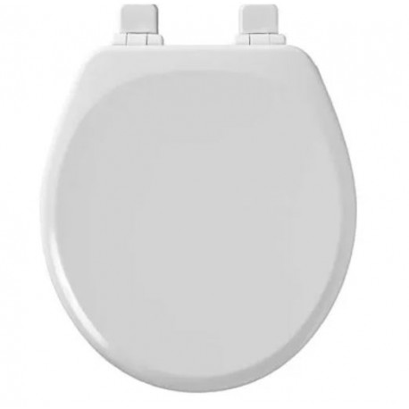 BEMIS Mfg. Co. 43SLOW 000 Toilet Seat, Round, Slow-Closing, White
