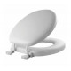 BEMIS Mfg. Co. 15EC Cushioned Toilet Seat, Round, Easy-Clean & Change Hinge, STA-TITE Fastener