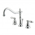 Kingston Brass KS199 Heritage Two Handle 8" to 16" Widespread Lavatory Faucet w/ Brass Pop-up