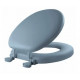 BEMIS MFG. CO. 15EC 034 Cushioned Toilet Seat, Round, Easy-Clean & Change Hinge, STA-TITE Fasteners, Sky Blue
