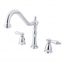 Kingston Brass KB1796ALLS Heritage 8" Center Kitchen Faucet w/ lever handles