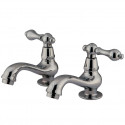 Kingston Brass KS110 Heritage Twin Handle Basin Faucet Set w/ AL lever handles