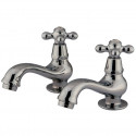 Kingston Brass KS1102AX Heritage Twin Handle Basin Faucet Set w/ cross handles