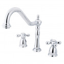 Kingston Brass KB1798AXLS Heritage 8" Center Kitchen Faucet w/ AXLS lever handles