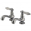 Kingston Brass KS1105PL Heritage Twin Handle Basin Faucet Set