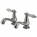 Kingston Brass KS110 Heritage Twin Handle Basin Faucet Set