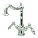 Kingston Brass KS1496AL Heritage Two Handle Vessel Sink Faucet w/ Optional Cover Plate & AL lever handles