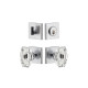 Viaggio QADMLTSTA Quadrato Leather Rosette Entry Set with Stella Crystal Knob and Matching Deadbolt