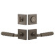 Viaggio QADMLNCON-REB Quadrato Linen Rosette Entry Set with Contempo Rebar Lever and Matching Deadbolt