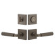 Viaggio QADMLNCON-STH Quadrato Linen Rosette Entry Set with Contempo Smooth Lever and Matching Deadbolt