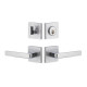 Viaggio QADMLNLUS Quadrato Linen Rosette Entry Set with Lusso Lever and Matching Deadbolt