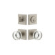 Viaggio QADMHMCLC Quadrato Hammered Rosette Entry Set with Circolo Crystal Knob and Matching Deadbolt