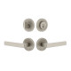 Viaggio CLOMLNLUS Circolo Linen Rosette Entry Set with Lusso Lever and Matching Deadbolt