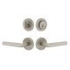 Viaggio CLOMLNMOD Circolo Linen Rosette Entry Set with Moderno Lever and Matching Deadbolt