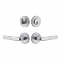 Viaggio CLOMLTBLL Circolo Leather Rosette Entry Set with Bella Lever and Matching Deadbolt