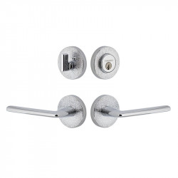 Viaggio CLOMLTBRZ Circolo Leather Rosette Entry Set with Brezza Lever and Matching Deadbolt