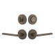 Viaggio CLOMLTBRZ Circolo Leather Rosette Entry Set with Brezza Lever and Matching Deadbolt
