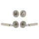 Viaggio CLOMLTCON-STH Circolo Leather Rosette Entry Set with Contempo Smooth Lever and Matching Deadbolt