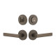 Viaggio CLOMLTLUS Circolo Leather Rosette Entry Set with Lusso Lever and Matching Deadbolt