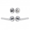 Viaggio CLOMLTMOD Circolo Leather Rosette Entry Set with Moderno Lever and Matching Deadbolt