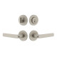 Viaggio CLOMHMBLL Circolo Hammered Rosette Entry Set with Bella Lever and Matching Deadbolt