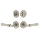 Viaggio CLOMHMCON-STH Circolo Hammered Rosette Entry Set with Contempo Smooth Lever and Matching Deadbolt