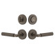 Viaggio CLOMHMCON-STH Circolo Hammered Rosette Entry Set with Contempo Smooth Lever and Matching Deadbolt
