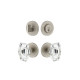 Viaggio CLOMHMSTA Circolo Hammered Rosette Entry Set with Stella Crystal Knob and Matching Deadbolt