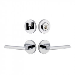 Viaggio CLOMIL Circolo Rosette Entry Set with Milano Lever and Matching Deadbolt