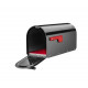 Architectural Mailboxes 5560P-R-10 Sequoia Mailbox, Post-Mount, Heavy-Duty, Pewter Steel, 8 x 9.7 x 20.8-In.