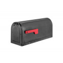 Architectural Mailboxes 7600P-10 MB1 Post-Mount Mailbox With Red Flag, Pewter