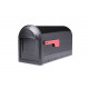 Architectural Mailboxes 7900-1B-R-10 Barrington Mailbox Black with Red Flag, Post-Mount, Black, 8.5 x 11 x 20.6-In.