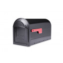Architectural Mailboxes 7900-1B-R-10 Barrington Post-Mount Mailbox, Black with Red Flag, 8.5 x 11 x 20.6-In.