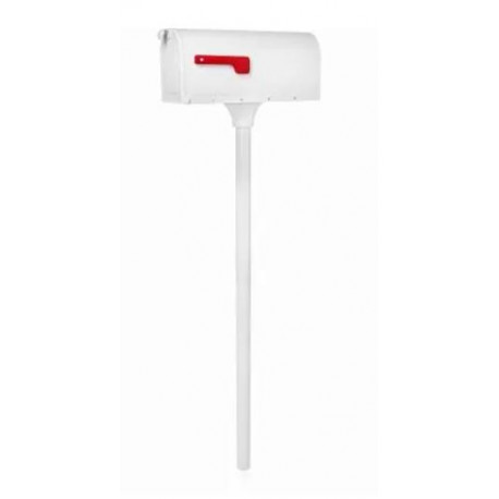 Architectural Mailboxes 7680W-10 Post Mailbox and In-Ground Post Kit, White