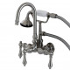 Kingston Brass AE Wall Mount Clawfoot Tub Faucets With Hand Shower,Metal Lever