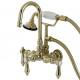 Kingston Brass AEBAL Wall Mount Clawfoot Tub Faucets With Hand Shower,Metal Lever