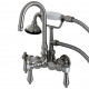 Kingston Brass AEBAL Wall Mount Clawfoot Tub Faucets With Hand Shower,Metal Lever