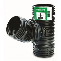 Amerimax 53702 Flex Drain Wye Or Tee Fitting, Black