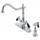 Kingston Brass KS123 Kitchen Faucet With Brass Sprayer