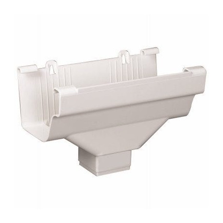 Amerimax M Gutter Drop Outlet, K-Style, Traditional Vinyl, 2 x 3-In.