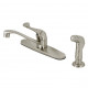Kingston Brass KB572SP 8” Centerset Kitchen Faucet With Matching Finish Plastic Sprayer