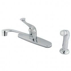 Kingston Brass KB572SP 8" Centerset Kitchen Faucet With Matching Finish Plastic Sprayer