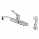 Kingston Brass KB572SP 8" Centerset Kitchen Faucet With Matching Finish Plastic Sprayer