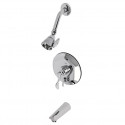 Kingston Brass KB463DFL Single-handle 3-hole Wall Mount Tub And Shower Faucet