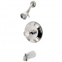 Kingston Brass KB2632WCL Tub & Shower Faucet,Crystal Glass Octagonal