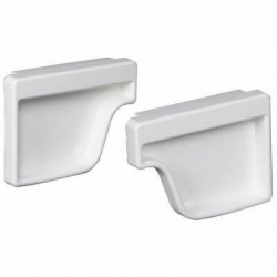 Amerimax M Gutter End Cap, K-Style, Traditional, Vinyl, 2-Pc., 5-In.