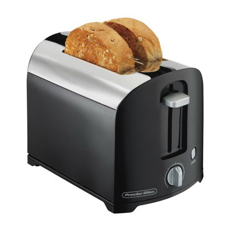 Hamilton Beach 22622PS Toaster, 2-Slice, Black/Chrome
